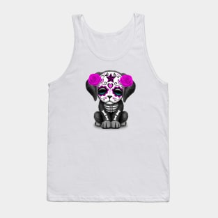 Cute Purple Day of the Dead Puppy Dog Tank Top